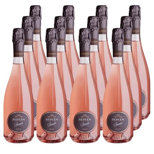 Zonin Rose Prosecco D.O.C 75cl Crate of 12 Prosecco